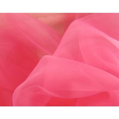 5 meter 150cm 59" width watermelon red organza glass yarn voile fabric tulle wedding dress stage shape materials MM256