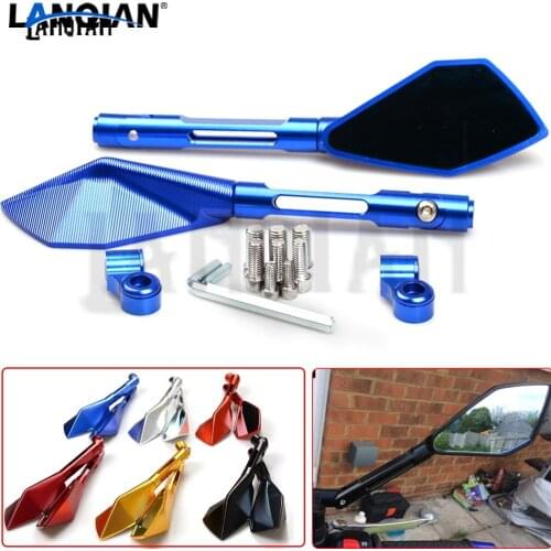 7/8" Universal Round Motorbike Motorcycle Handle Bar Rearview Side Mirrors For Yamaha MT-07 MT-09 MT 07 09 FZ-07 FZ1 FZ6 FZ8