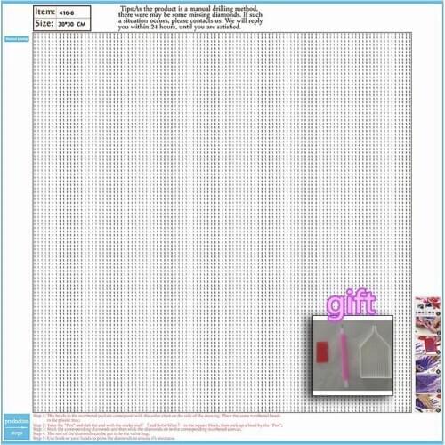 Blank canvas diamond painting, diamond embroidery hand-assembled, round, rhinestone mosaic,childrens toys DIY kit art free tool