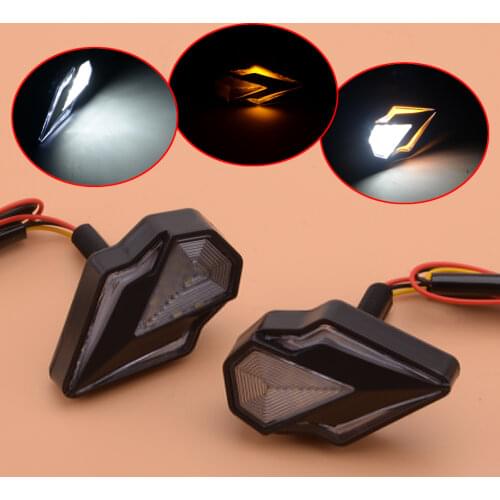 Beler 2pcs Dynamic Flowing Sequential Motorcycle Flush Mount LED Turn Signal DRL Blinker Light Lamp Indicator Flush Mount White