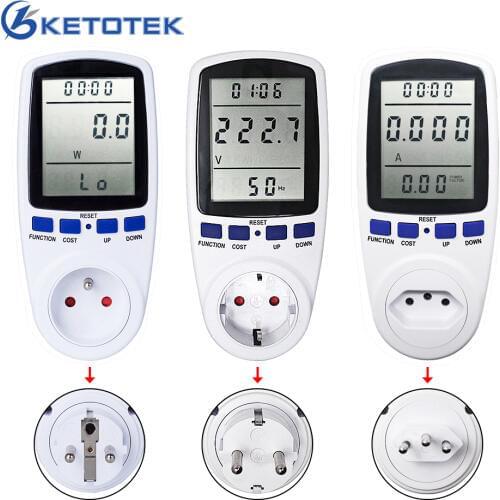 Digital Power Meter Plug Socket Energy Monitor Voltage Current Meter Wattmeter Analyzer Socket Electronic Power Meter