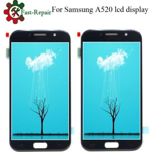 For Samsung Galaxy A5 2017 A520F SM-A520F A520 LCD Display Touch Screen Digitizer Glass Assembly for samsung A520 LCD