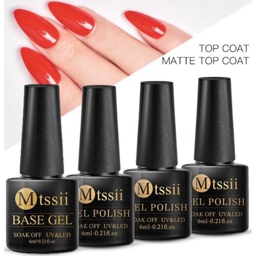 MTSSII 5ML Base And Top Coat Gel Manicure Primer Polish Matte Effect UV Nail Function Varnish Transparent Lacquer Luminous Gel