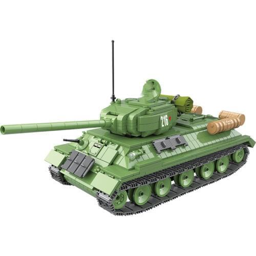 Military series World War II Russian T-34 medium tank weapon accessories DIY Model Building Blocks Toys Gifts
