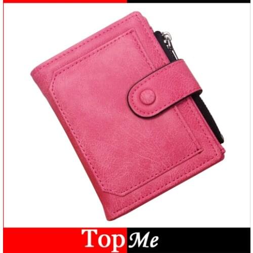 Short Women Purses Wallets Matter PU Leather Brand Design Hasp Lady Coin Purse Girls Moneybag Wallet Cards ID Holder Female Bags