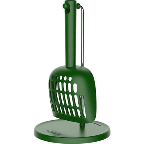 Dorakitten Solid Color Cat Litter Shovel Plastic Portable Pet Litter Scoop Kitten Scooper With Holder Pet Cleaning Supplies