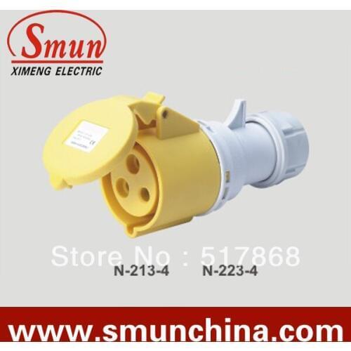 N-223-4 32A 110-130V 2P+E 3pin Industrial Mobile Socket with CE ROHS 1 Year Warranty IP44 degree PA66
