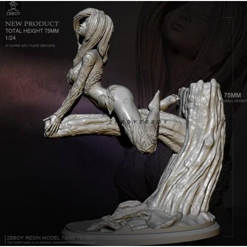 75MM Resin model kits Banshee figure self-assembled TD-2521