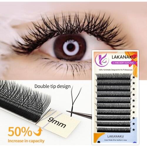 Abonnie YY Russian Volume Eyelash Extension Cashmere Mink Individual Eyelash 0.07 C/D Matte Black YY Eyelash Extensions