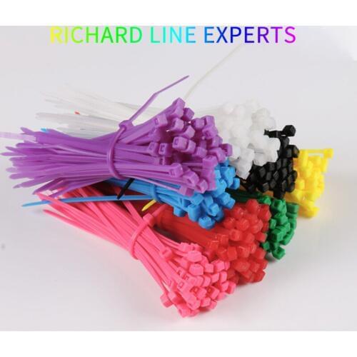 100 pcs 11 color 3*100mm Self-locking Nylon Cable sleeve Ties Plastic Zip Tie Colorful wire binding wrap straps UL Certified