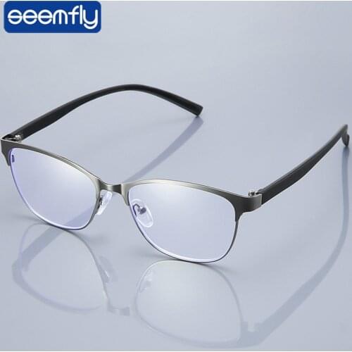 Seemfly Stainless Steel Men Business Reading Glasses For Reader Women Presbyopic Optical Goggles +1.0 +1.5 +2.0 +2.5 3 +3.5 +4.0