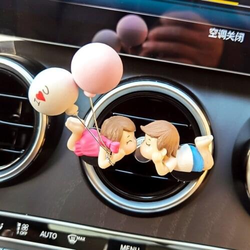 Couple Girls Boys Car Air Vent Outlet Freshener Essential Oil Perfume Clip Scent Aromas Diffuser Decor Auto Interior Accessories