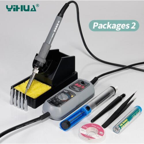 YIHUA 908D Soldering Iron Station For Soldering Electronic Component Celsius Fahrenheit Temperature Adjustable Soldering Iron