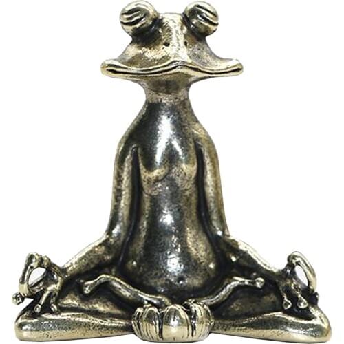 Retro Incense Burner Stick Holder Plate Buddhism Coil Frog Censer for Home Room
