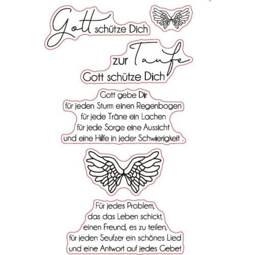 German words Transparent Clear Silicone Stamp/Seal for DIY scrapbooking/photo album Decorative clear stamp sheets A879