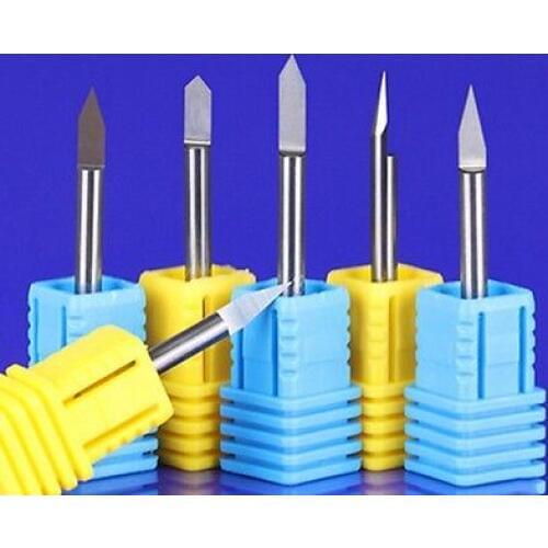 Sizes 3.175Mm Shaft Dia Flat Bottom Knife CNC Machine Milling Cutter Bits Aluminum Metal Special Cutter Engraving Machine Tool
