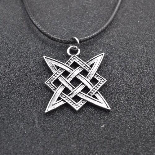 Nostalgia Slavic Pendants Jewelry Making Star Of Russia Symbol Pendulum Neckless Ethnic Jewelry Rope Chain Necklace