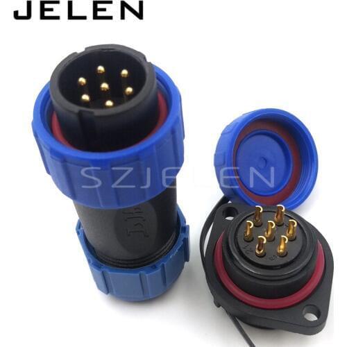 SP2110, high quality IP68 solar connector male female power connector IP68 waterproof 7 pin connector, led power connector7 pin