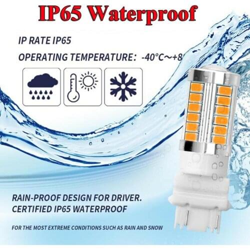 Brake Light Car Bulb DC 12-24V Lamp Parking Signal Stop 3000K Turn 33SMD