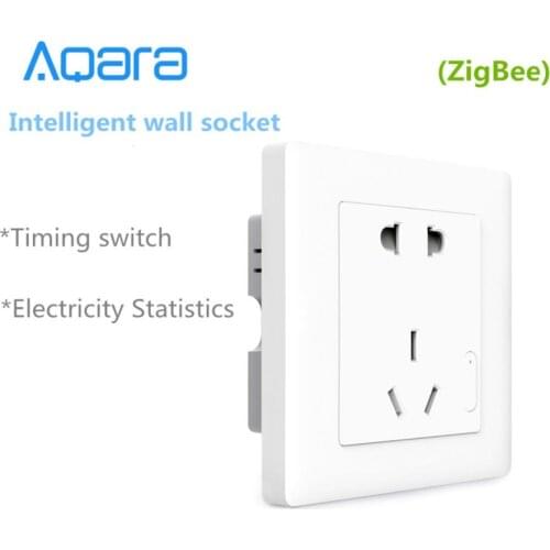 Aqara Smart wall Socket,ZigBee wifi Remotel Control Wireless Switch Work for Xiaomi Smart home kits APP