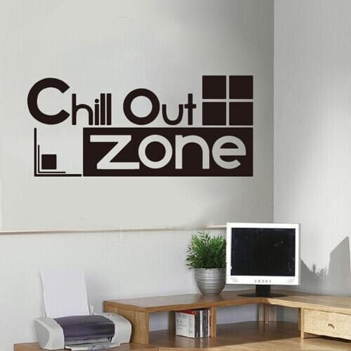 Chill Out Zone Wall Sticker Boy Room Kids Room Video Game Zone Wall Decal Bedroom Playroom Vinyl Home Decor
