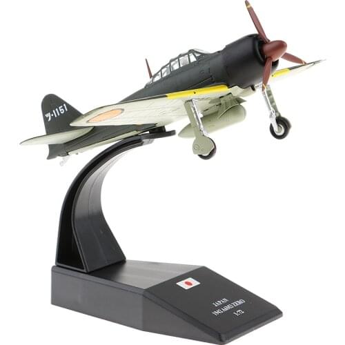 1:72 Mitsubishi A6M3 Zero Aircraft Model World War II Diecast Military Aeroplane Collection Art Crafts