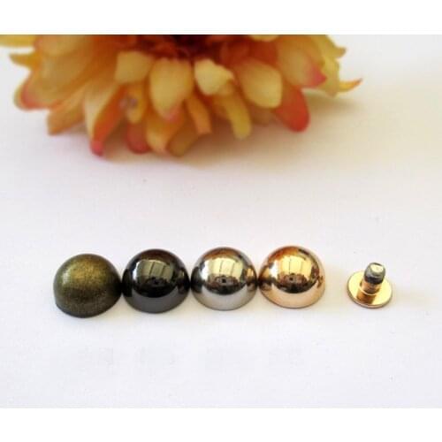 100pcs Dome Rivet Screw Spike Studs Punk Spots Garment Leather Craft Belt Wallet Decoration Parts 8/10/12/20 mm