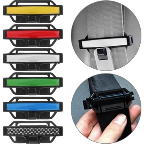 2Pcs Car Seat Clamp Buckle Adjustment Lock Safety Belt Protection Adjusting Clip Tension Adjuster For Vehicle Seatbelt Stopper
