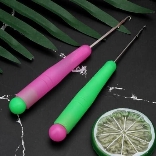 2021 New Hair Extension Needle Crochet Hook Braid Tie Weaving Knitting Pulling Wig Tools