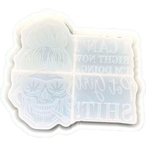 2021 New Skull Makeup Box Epoxy Resin Mold Fruit Tray Jewelry Holder Casting Silicone Mould DIY Crafts Ornaments Making Tools