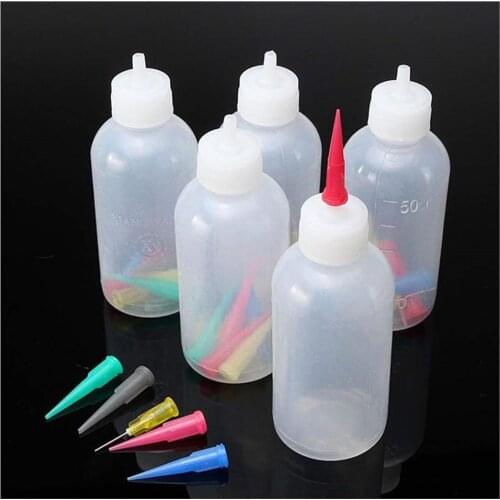 5pc New Plastic Jam Painting Squeeze Bottles Nozzles Pastry TattooKetchup Dispenser Sauce Cake Decoration Craft