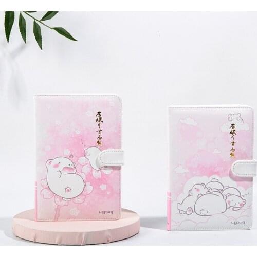 B6 PU Leather Magnetic Buckle Notebook Creative Thickening B6 Hand Book Student Cute Diary