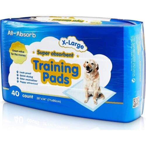 HONEYCARE 40PCS Dog Training Mat 71*86cm Full Absorption Cleaning Unscented Disposable Underpads Pet Supplies