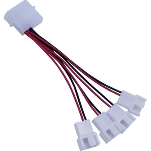 4 Pin To 3 Pin PC Computer CPU Fan Connector Cooling Reduce Resistor Noise Extension Cable Deceleration Line Cord Wire for PC