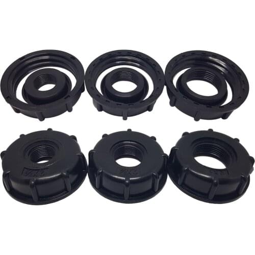 IBC Tank Adapter Fittings S60X6 Coarse Threaded Cap 60Mm Female Thread To 1/2 ", 3/4", 1 " For Garden IBC Tank Connectors Tools