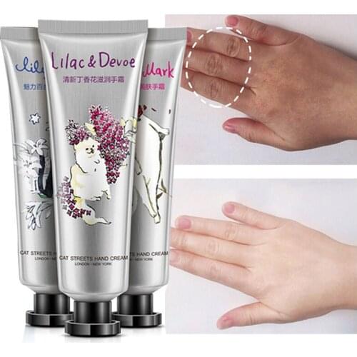 Hand Cream Moisturizing Hydrating Prevent Cracking Anti-Dry Repair Rough Nourish Anti-Aging Rose Lily Extract Skin Care 30g*3Pcs