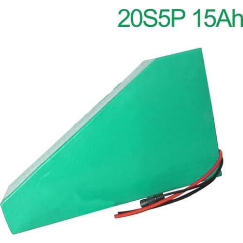 72V 15Ah 20S5P 18650 Li-ion Battery electric two Three wheeled motorcycle bicycle ebike 265*250*180*70*70*45mm