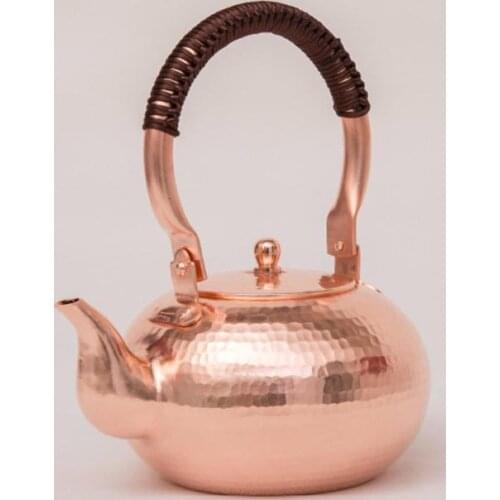 1.2L copper Teapot with Tea Strainer Tea Kettle Boiling Water Tea Pot Home Kitchen Teaware