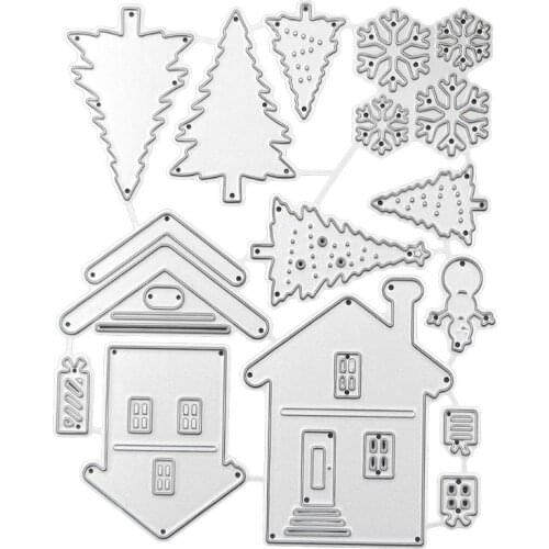 House Tree Metal Cutting Dies Stencil Scrapbooking DIY Album Stamp Paper Card Embossing Decor Craft Drop Ship