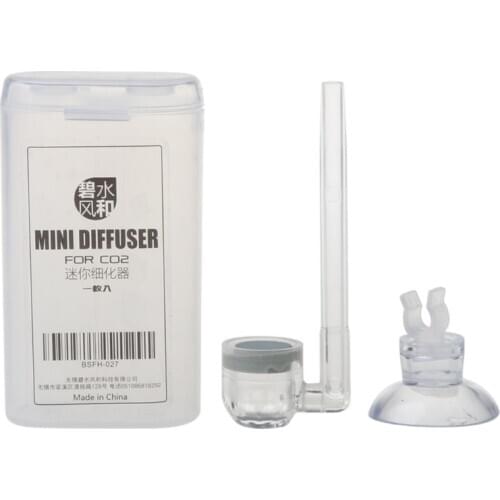 Mini Aquarium CO2 System Bubble Diffuser U Shaped Atomizer Arcylic Tube with Suction Bend Accessory Transparent Diffuser Fish Ta