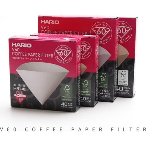 Hario V60 Filter Coffee Paper 1-4 Cup for Specialized Cafe V60 Dripper Barista for Coffee Maker Hario Genuine Reusable Filters