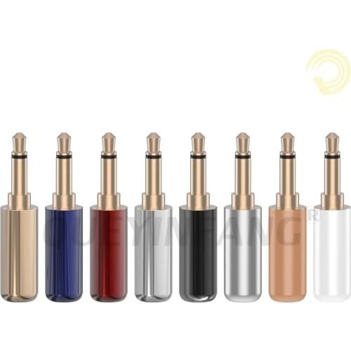 QUEYINFANG 3.5mm Wire Connector MONO Audio Plug 2-Pole Gold-plated Earphone Adapter 3.5mm 2 Poles Mono Male Plug