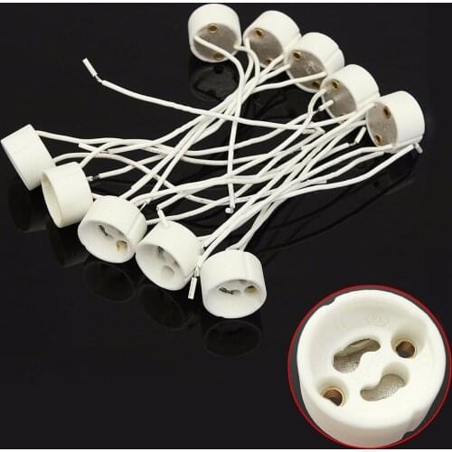 New 1//2/5/10 pcs/lot GU10 Lamp Base Lamp Socket LED Strip Connector For Halogen Ceramic Light Bulb Lamps Holder Base Wire Jack