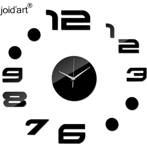 New Acrylic Mirror Clock Wall Stickers Home Decor Quartz Watch 3d Diy Clocks top fashions Horloge Modern