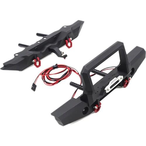 New Metal Front Rear Bumper with D-rings Tow hook for 1/10 RC Car AXIAL SCX10 I II TRAXXAS TRX4 TRX-4 Upgrade Parts