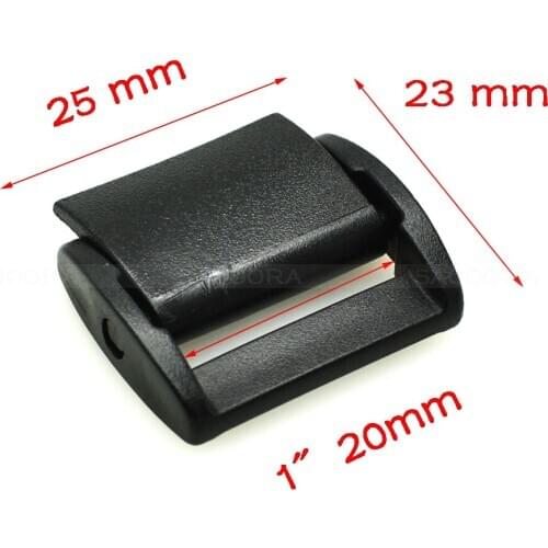 Webbing 3/4"(20mm) Plastic Press Belt Buckles Toggle Clip Backpack Accessories Black