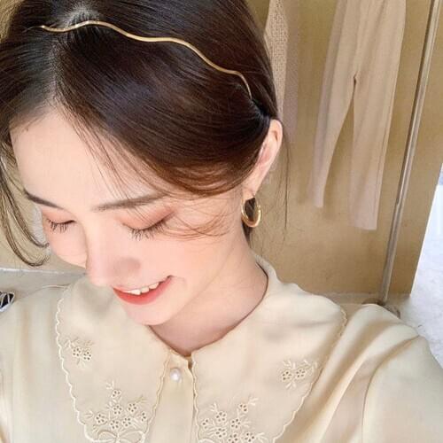 Fashion Wavy Hair Head Hoop Band Sport Headband Hairband Headbands for Women Gold Alloy Bezel for Hair Girls Hair Accessories