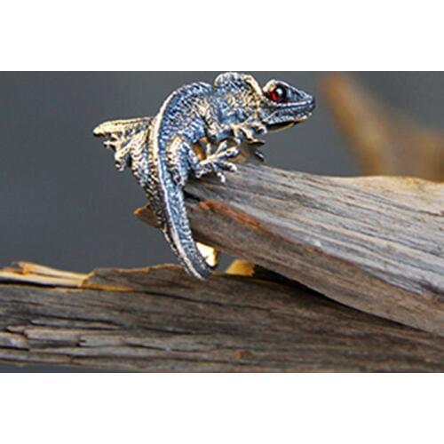 Adjustable Lizard Ring Cabrite Gecko Chameleon Anole Jewelry Free Size gift idea free ship