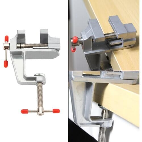 Senzeal Mini DIY Aluminum Alloy Table Clamp Table Bench Vise Craft Repair Tool for Home and Factory