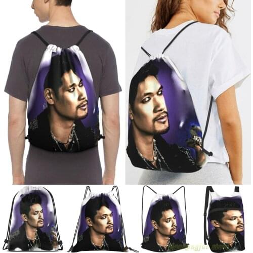 Shadowhunters - Magnus Bane -Recoloring Men Outdoor Travel Gym Bag Waterproof Drawstring Backpack Women Fitness Sackpack Bag